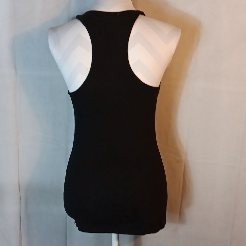 Bozzolo Black and Pink Lace Tank Top - Picture 2 of 5